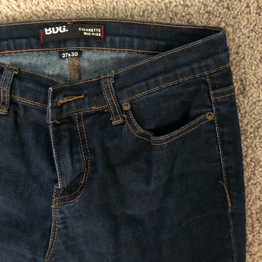 BDG Cigarette Midrise Dark Denim Jeans